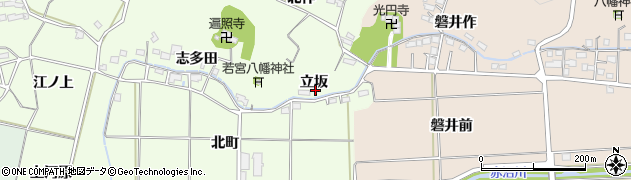 福島県いわき市平下片寄立坂周辺の地図
