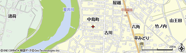 福島県いわき市平下平窪（中島）周辺の地図
