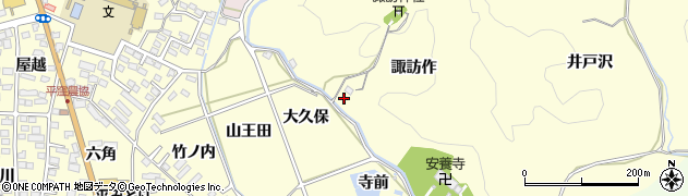 福島県いわき市平下平窪諏訪作周辺の地図
