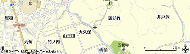 福島県いわき市平下平窪（諏訪作）周辺の地図