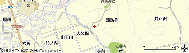 福島県いわき市平下平窪諏訪作43周辺の地図