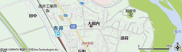 福島県いわき市平赤井（大根内）周辺の地図