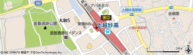 上越妙高駅周辺の地図