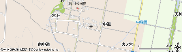 福島県いわき市平馬目（中道）周辺の地図