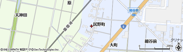 福島県いわき市四倉町細谷（民野町）周辺の地図