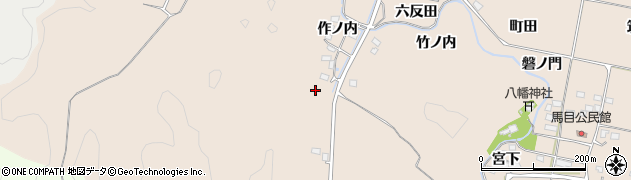 福島県いわき市平馬目（作ノ内）周辺の地図