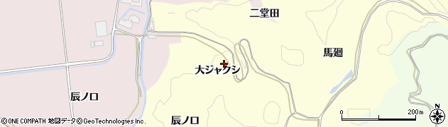 福島県いわき市平下平窪（大ジャクシ）周辺の地図