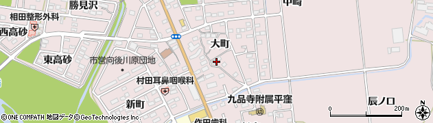 福島県いわき市平中平窪（大町）周辺の地図