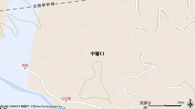 〒949-1314 新潟県糸魚川市中野口の地図