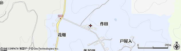 福島県浅川町（石川郡）畑田（作田）周辺の地図
