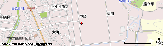 福島県いわき市平中平窪（中崎）周辺の地図