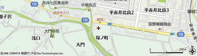 福島県いわき市平赤井（塚ノ町）周辺の地図