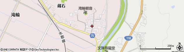福島県浅川町（石川郡）滝輪（森下）周辺の地図