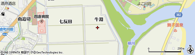 福島県いわき市四倉町下仁井田牛淵周辺の地図