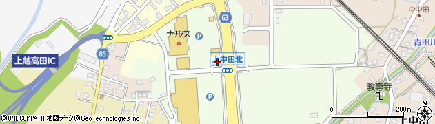 新潟県上越市上中田周辺の地図