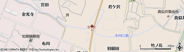 福島県いわき市平上平窪（君ケ沢）周辺の地図