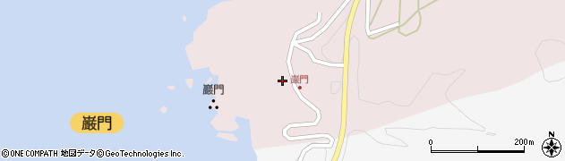 石川県志賀町（羽咋郡）富来牛下（巌門）周辺の地図