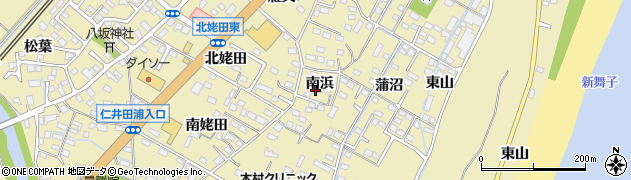 福島県いわき市四倉町上仁井田（南浜）周辺の地図