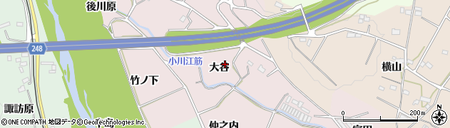 福島県いわき市平中平窪（大谷）周辺の地図
