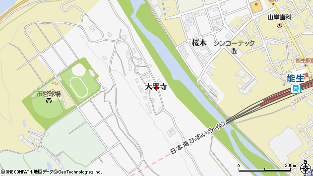 〒949-1341 新潟県糸魚川市大平寺の地図