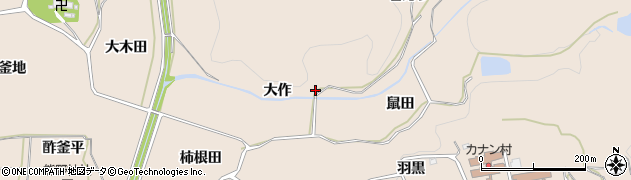 福島県いわき市平上平窪（大作）周辺の地図