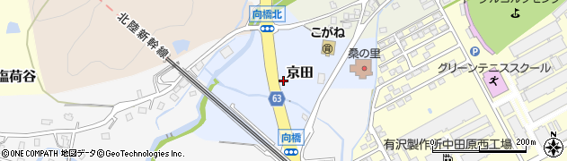 新潟県上越市京田周辺の地図