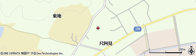 福島県白河市東栃本（尺阿見裏山）周辺の地図