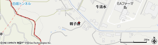 福島県白河市白坂（鶴子山）周辺の地図
