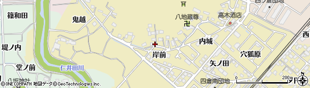 福島県いわき市四倉町上仁井田（岸前）周辺の地図