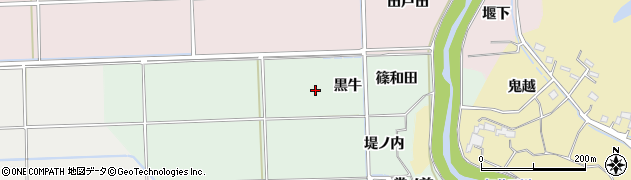 福島県いわき市四倉町塩木（黒牛）周辺の地図