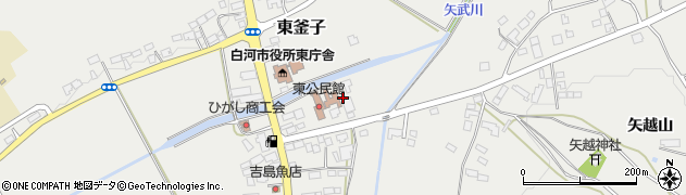 福島県白河市東釜子田町周辺の地図