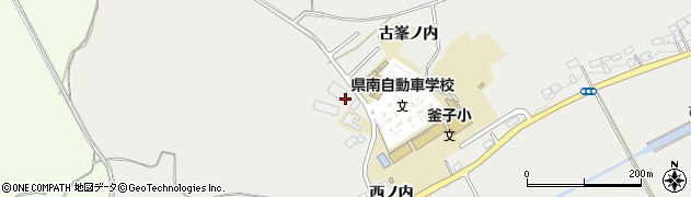 福島県白河市東釜子龍ヶ窪周辺の地図