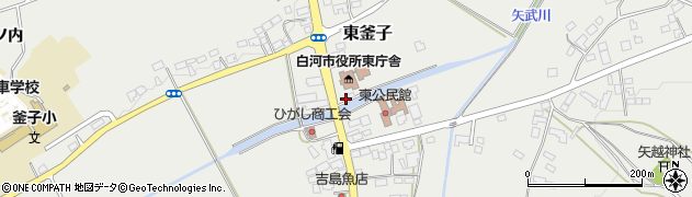 福島県白河市東釜子（殿田表）周辺の地図
