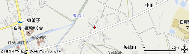 福島県白河市東釜子九舛地121周辺の地図