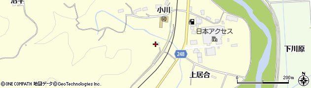福島県いわき市小川町西小川（下居合）周辺の地図