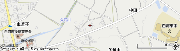 福島県白河市東釜子九舛地周辺の地図
