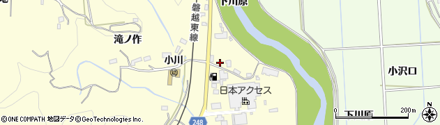 福島県いわき市小川町西小川上居合周辺の地図