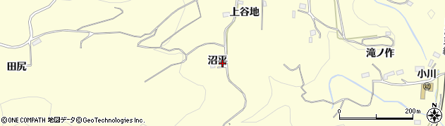 福島県いわき市小川町西小川（沼平）周辺の地図