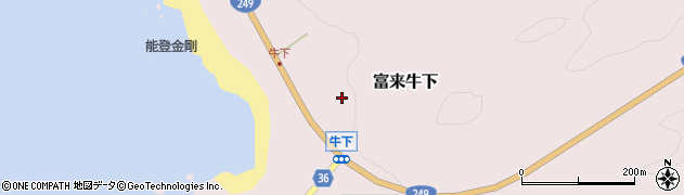 石川県志賀町（羽咋郡）富来牛下（ホ）周辺の地図