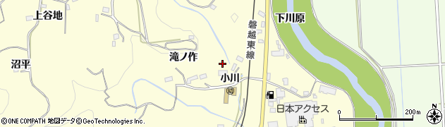 福島県いわき市小川町西小川（滝ノ作）周辺の地図