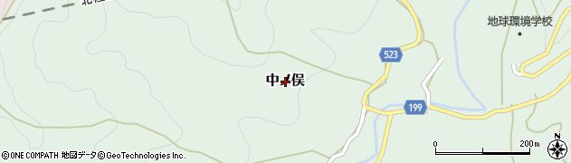 新潟県上越市中ノ俣周辺の地図
