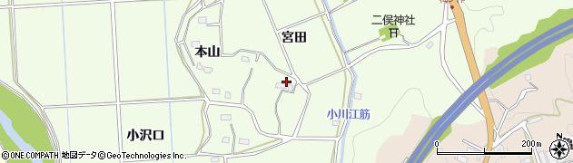 福島県いわき市小川町下小川（宮田）周辺の地図