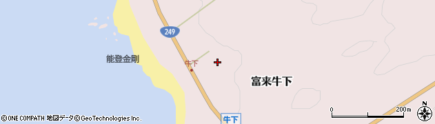 石川県志賀町（羽咋郡）富来牛下（ニ）周辺の地図