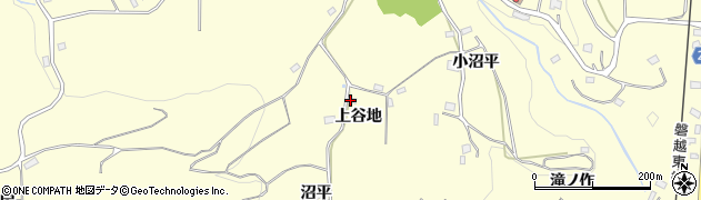 福島県いわき市小川町西小川（上谷地）周辺の地図