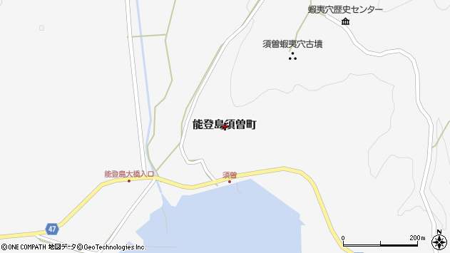 〒926-0213 石川県七尾市能登島須曽町の地図