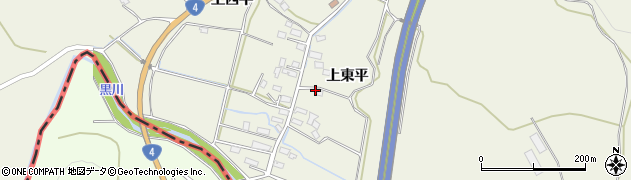 福島県西郷村（西白河郡）小田倉（上東平）周辺の地図