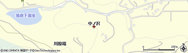 福島県いわき市小川町西小川（中ノ沢）周辺の地図