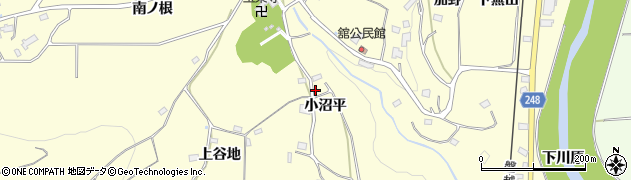 福島県いわき市小川町西小川（小沼平）周辺の地図