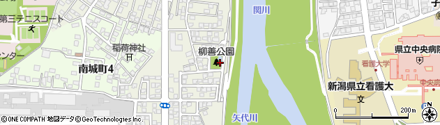 柳善公園周辺の地図