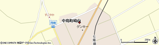 石川県七尾市中島町崎山周辺の地図